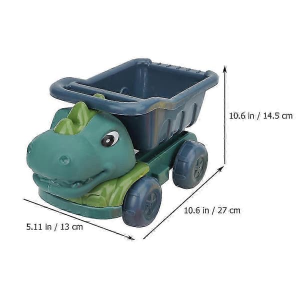 Dinosaur Engineering Truck Sandgraving Leketøysett for Strand Utendørs