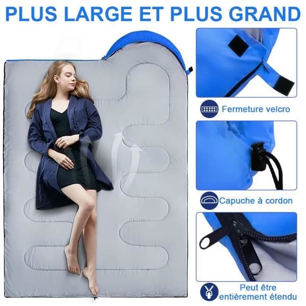 Sovepose - JINZDASU - 210x75 cm - 3 sesonger - Vanntett - 250 g/m² bomull