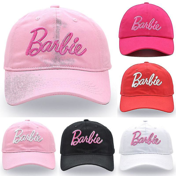 Dam Barbie Rosa Baseball Kepsar Vuxen Sun Beach Peaked Cap Barbie Hat Justerbar