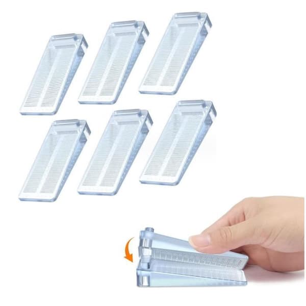 Dörrstopp - Halkfri - 6 delar - Transparent - TPR - Konisk