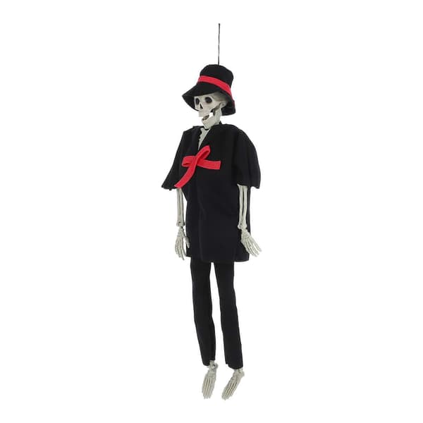 Halloween Bryllup Skelet Statue til Indretning Sort Plast Brudgom Figur