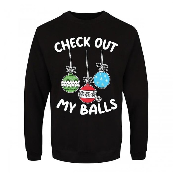 Pop Factory Herre Sjekk ut My Balls Christmas Jumper