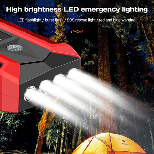 Bærbar Bil Jump Starter Booster Jump Box Powerbank 99800mAh Batterioplader