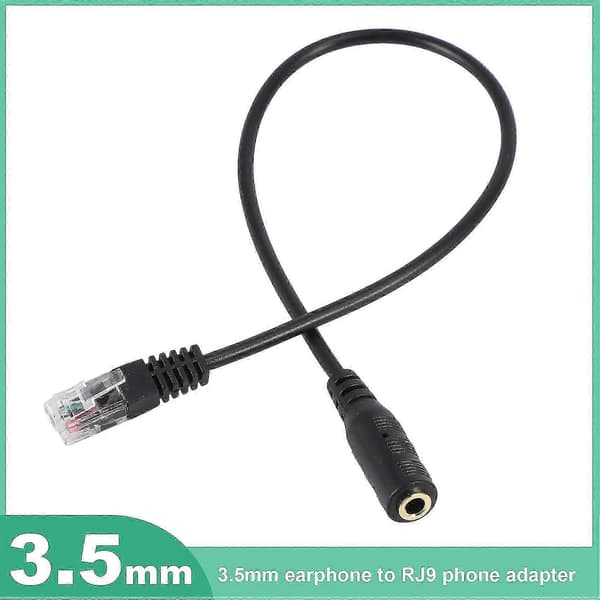 3,5 mm Jack til RJ9 Adapterkabel til Headset & Kontortelefon Udgave 0816 5 5