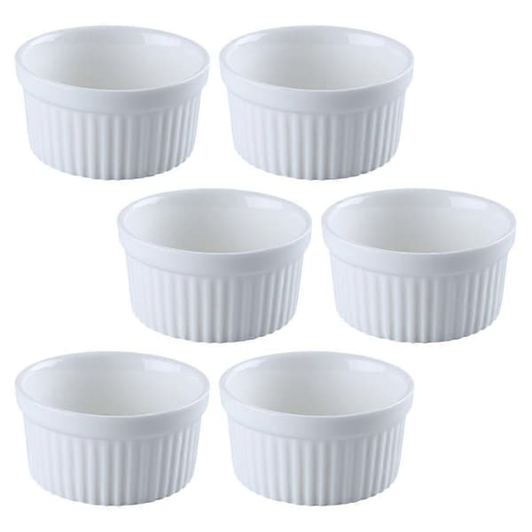 Pudding skåle Keramiske skåle til dessertservering 6 stk. hjemmebagesæt