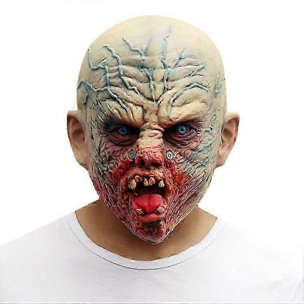 Halloweenmaske Latex Hodeplagg Kreativ Forkledning Ansiktsendrende Performancemaske one size