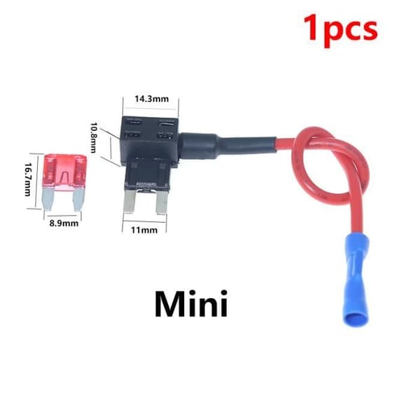 Ford Type 2PCS - Lisäpiirin haaroitusadapteri, 12v sulakepidin, Micro Mini Standard Ford
