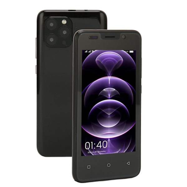 IP13 Pro 4,66 tuuman HD-näyttöinen matkapuhelin Dual SIM Dual Standby Erittäin ohut älypuhelin kasvojentunnistuksella RAM 2GB ROM 32GB Musta