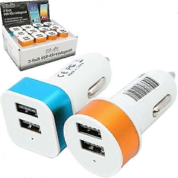 USB biladapter (firkantet/blå) Blå hwy 5 5