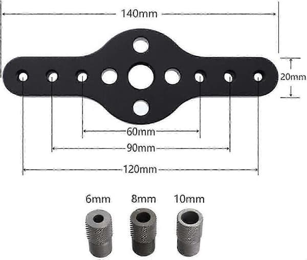 Hullfinner i aluminiumslegering, trebearbeidingsbormal for plankehullposisjonering