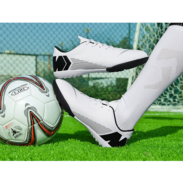 Fotbollsskor Kompatibla med Män & Kvinnor, Inomhus/Utomhus, Stora Pojkar AG/FG Vit-1 39 39 White-1