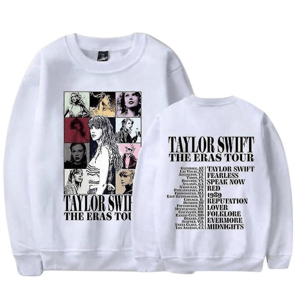 Taylor Swift The Eras Tour Printet Unisex Sweatshirt Langærmet Rundhals Casual Løs Pullover Toppe Fans Gaver Til Mænd Kvinder