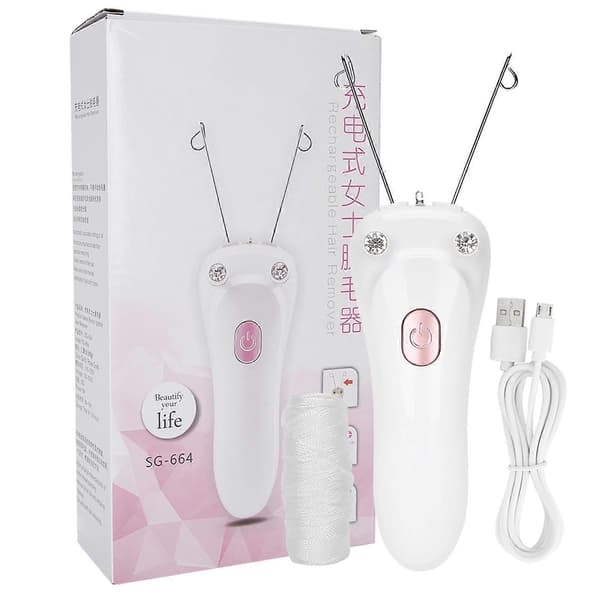 Elektrisk tråd-epilator hårfjerner USB-lading bomullstråd-epilator (vert bomullstråd USB) pink Host Cotton Thread USB Cable P