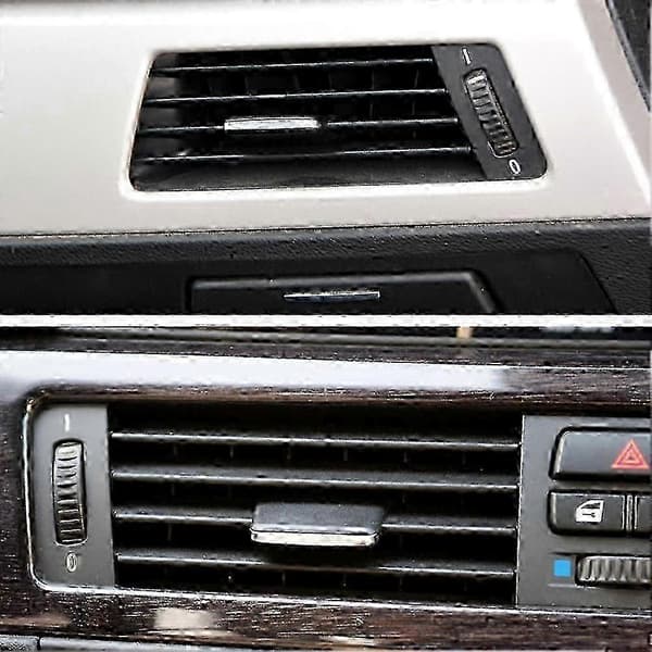 Reparasjonssett for front AC-ventilutløpsklips ABS PC-materiale for BMW 3-serie E90 2005 2012 Dashbord Klimakontroll Fiks black  silver