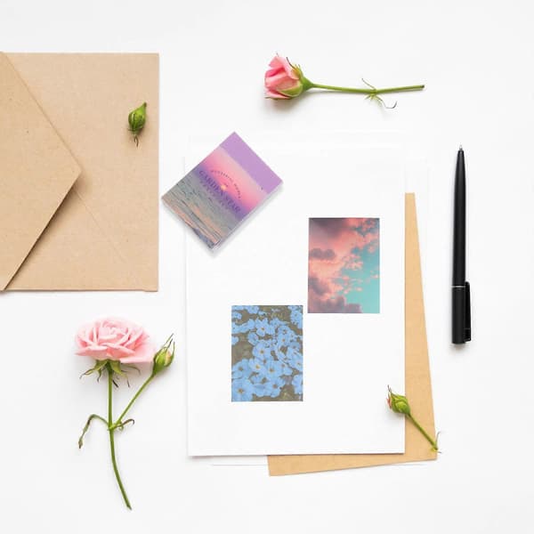Blomsterhage Starlight Scrapbooking-klistremerker til dekorasjon, 4 sett