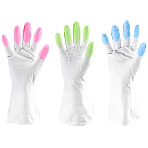 Gummihandskar - Diskhandskar - Rengöringshandskar - 3-pack