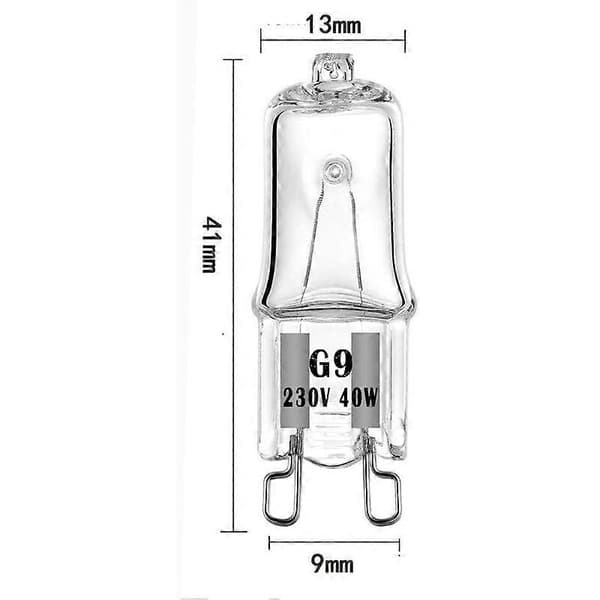 G9 Halogenlampa 40W 220V, Varmvit 2800K, 10-pack