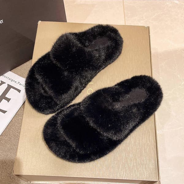 Fluffy tøffel for kvinner