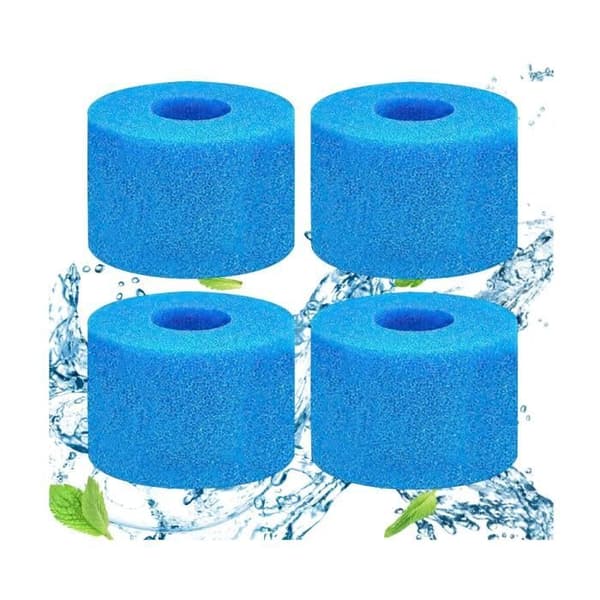 Skumfilter för Spa - 4-pack - Cylindriskt - Hög kvalitet - Miljövänligt