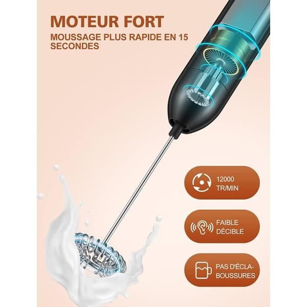 Mælkeskummer - ZGEER - Elektrisk - Rustfrit Stål - Aluminiumslegering - Sort