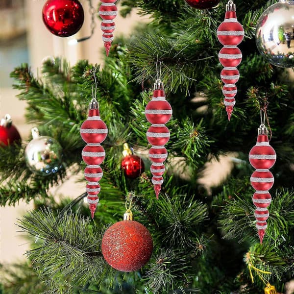 Julgranskulor Kalebassformade Hängen för Träddekoration 12 st