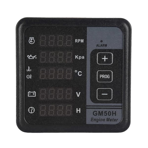 GM50H Motor Multifunktions Digitalmätare Generatorövervakare Black