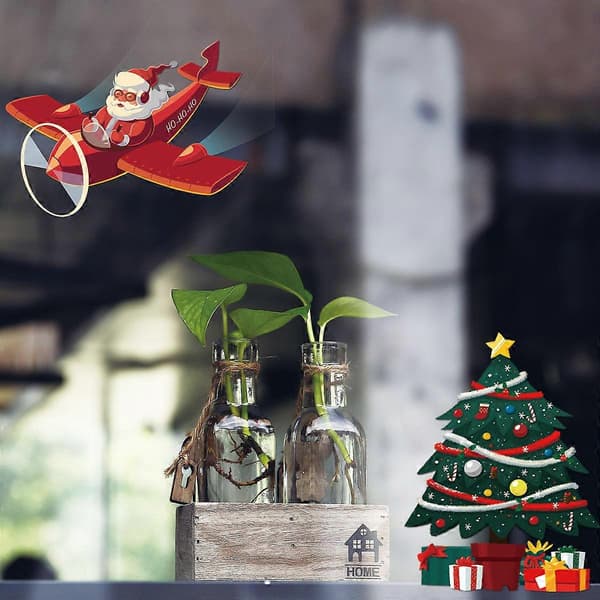 Jul 3D Klistremerker Veggdekorasjon Julepynt