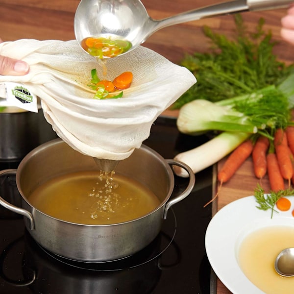 Osteklede filtergas, soyamelk filterklede, kjøkkenbomullsgas