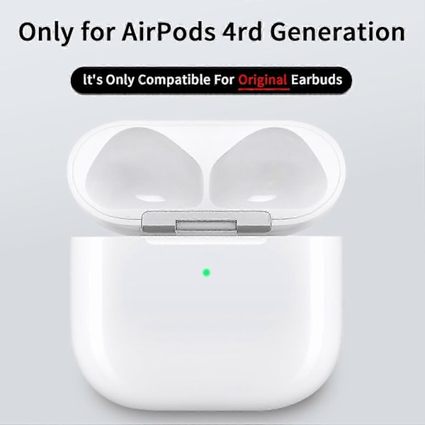 För Air, Pods 4 Laddningsfodral Bluetooth Hörlurar USB-C Port Trådlöst Laddningsfodral