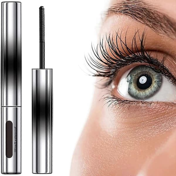 Mascara Waterproof Curling & Voluminous Mascara, Extra Thin Long Lashes, Long-lasting Without Flaking and Without Clumps