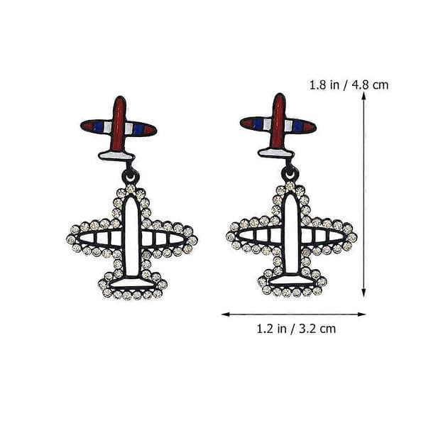 Flyformede øredobber elegante øredobber for ørepynt 1 par svart farge