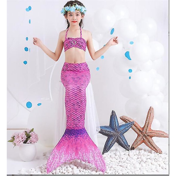 2022 Nya sjöjungfrukläder Mermaid Tail Barn Baddräkt Flickor Badkläder Små flickor Badkläder Dräkt
