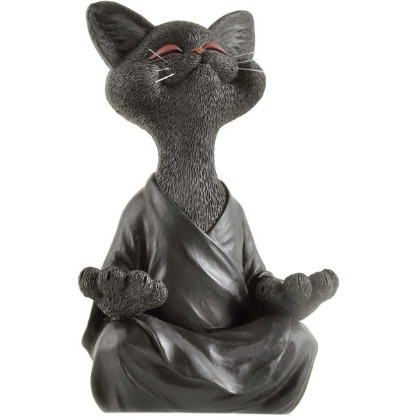 Stor Sittende Buddha Cat Stue Dekorasjon Holiday Simulering Resin Ornament Gift