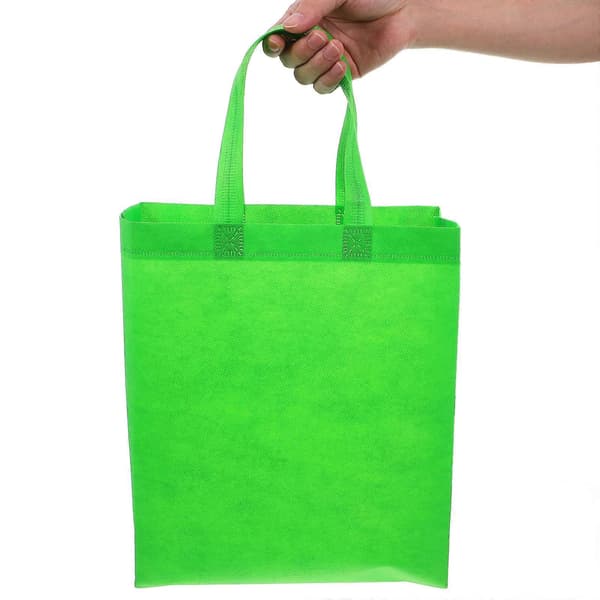 Non-woven tygväskor för shopping 30 st gröna återanvändbara matkassar