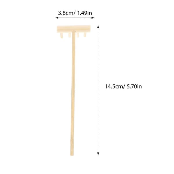 Zen Garden Rake Mini Bambu Sand Rake för Bordsdekoration 8st Beige Set