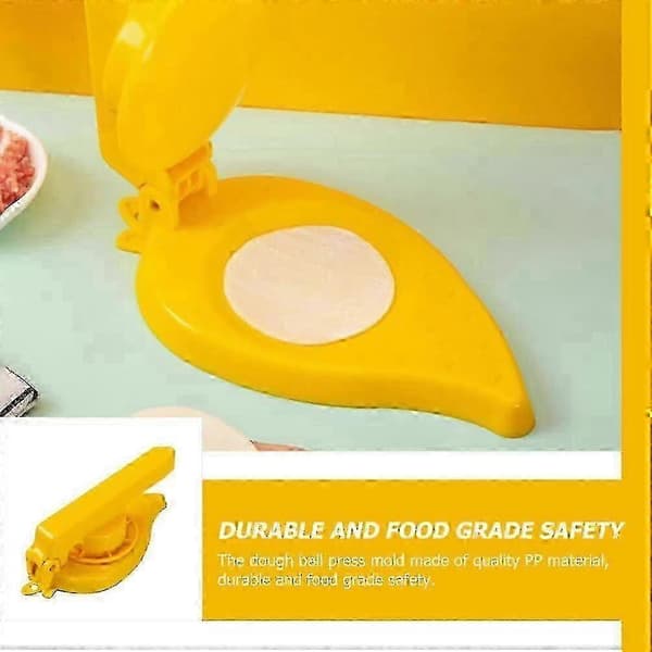Dumpling Skin Presser Mold Manuell Dumpling Pressing Tool Dumpling Wrapper Maker For Home Kitchen (1 stk, gul)P2025042500218 SZRH A-DS 5 5