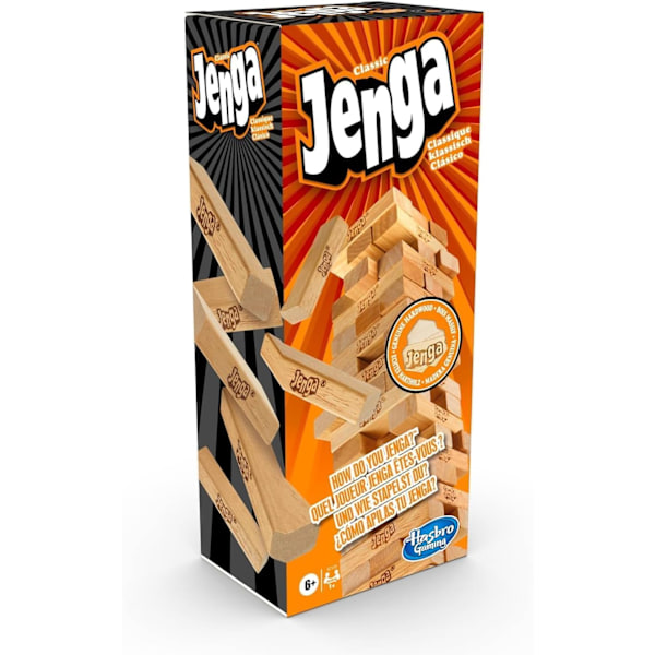 Klassisk Jenga-spill, stablespill med treklosser