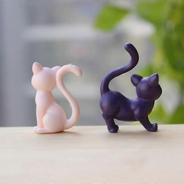 20 st minikatter, mikro, söt trädgårdsprydnad