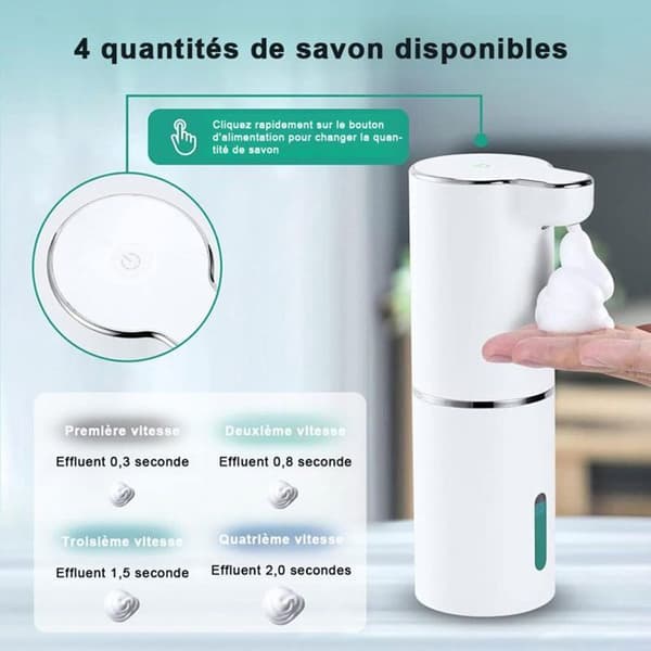 Automatisk sæbedispenser - HONO - JORMFTTE - 380 ml - Berøringsfri infrarød sensor - USB genopladelig