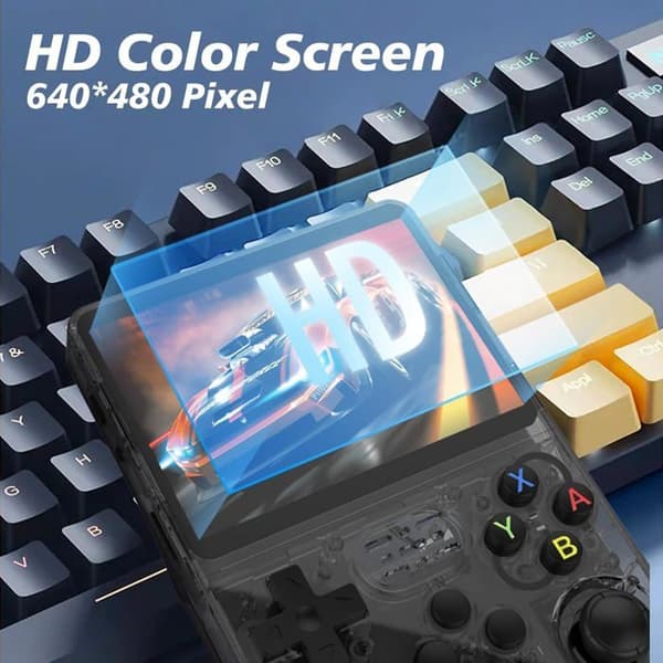 Bärbar Spelkonsol - R36S - 128 GB - 3.5\" HD-skärm - Linux-system - RK3326-processor