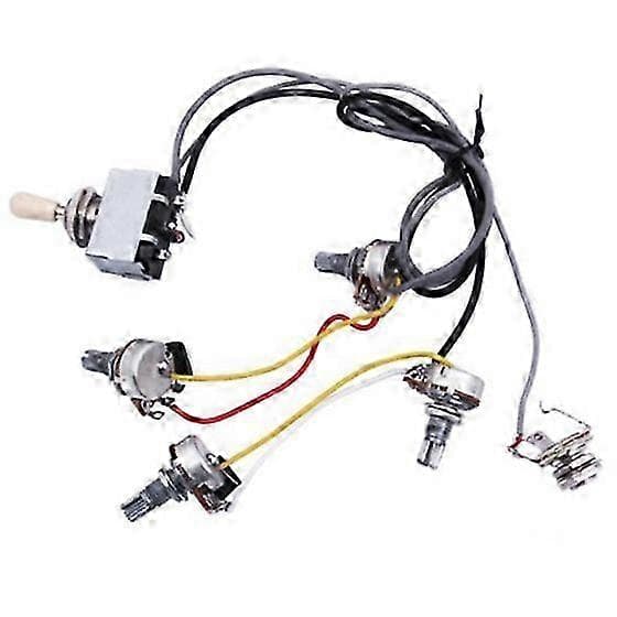 Gitarrkabelstam Förkopplad 2 Volymer 2 Toner 4-500k Potar För LP Gitarr Utgåva 0816 5 5