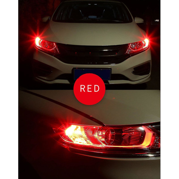 2 stk W5w 3030 Smd Canbus Car T10 Led Wedge Reverse Lampe Pære til clearance Lys--rød