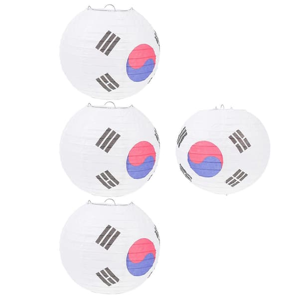 Festlanterner Foldbare Korea-stil Flaglanterner til Dekoration 4 Stk.