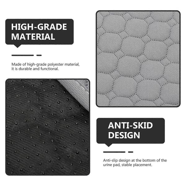 Marsvinsburfoder Husdjursträningsmatta för bekväm återanvändbar kissdyna Grey 100x70cm