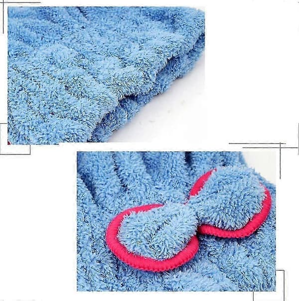 2 stk. hårturbaner, sløjfe mikrofiber hårtørring