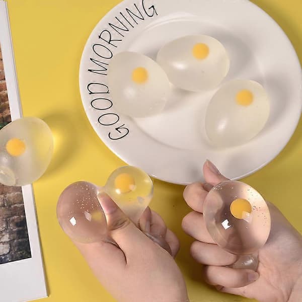 Funky Egg Splat Ball Squishy Leksaker | 4-pack | Stresslindrande Ägg Splat Ball Squishy Leksaker | SHOPBOP Ångestdämpande Sensorisk Lek