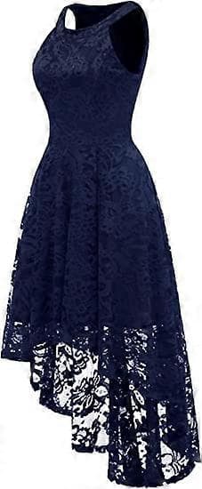 Dam Halter Blommig Spets Cocktail Party Klänning