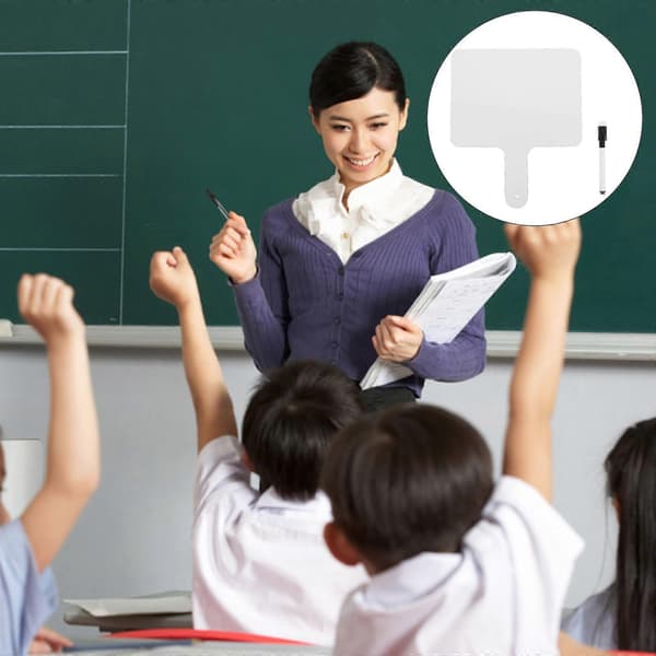 Whiteboard Handhållen Dry Erase Paddle för Studenter 1Set Dubbelsidig