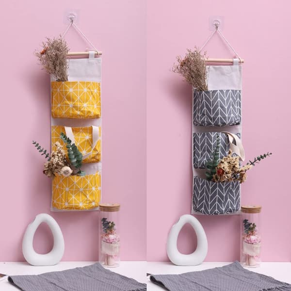 Wall Mounted Closet Storage Bag, 3 Pockets Waterproof