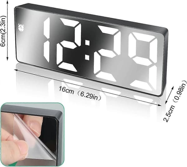 Digitalt vækkeur, stort LED-display